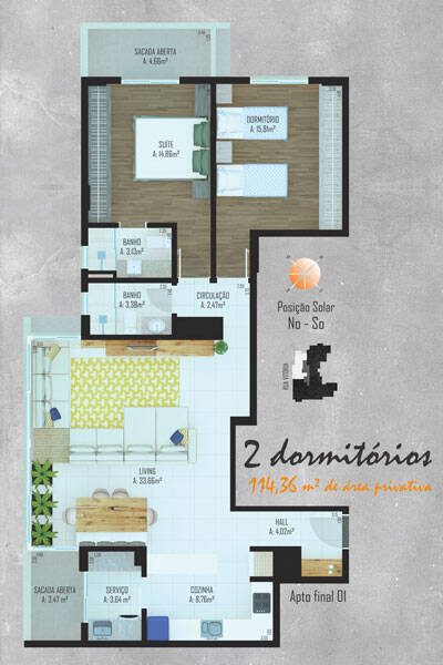 #1250 - Apartamento para Venda em Bento Gonçalves - RS