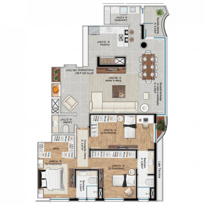 #1342 - Apartamento para Venda em Bento Gonçalves - RS