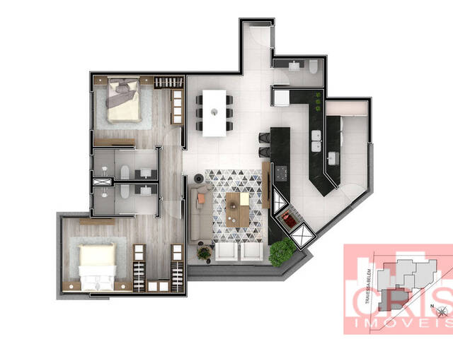 #1297 - Apartamento para Venda em Bento Gonçalves - RS