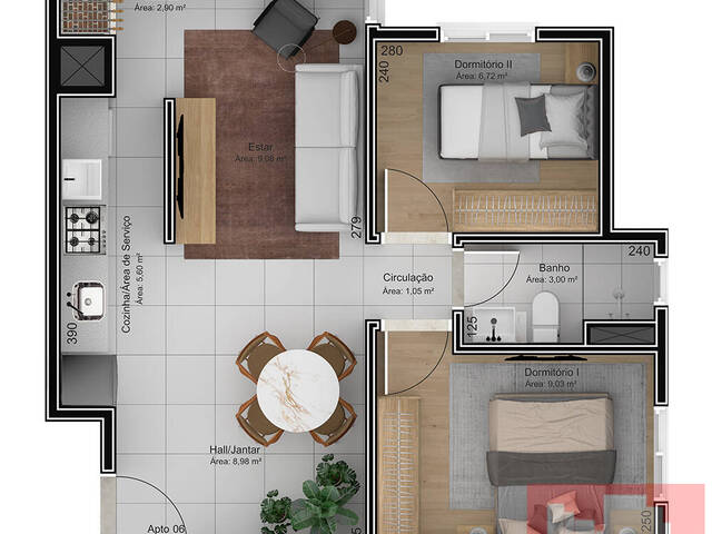 #1953 - Apartamento para Venda em Bento Gonçalves - RS - 3