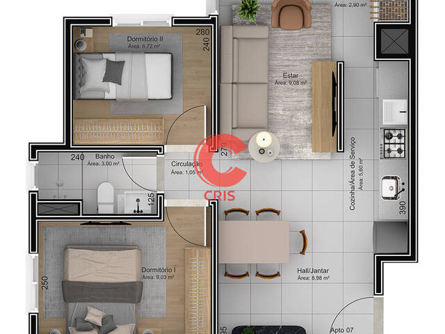 #1954 - Apartamento para Venda em Bento Gonçalves - RS