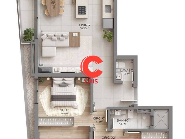 #2425 - Apartamento para Venda em Bento Gonçalves - RS - 2