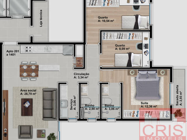 #2283 - Apartamento para Venda em Bento Gonçalves - RS - 3