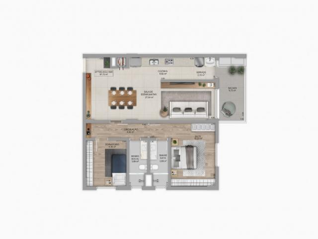 #KL12K - Apartamento para Venda em Bento Gonçalves - RS - 2