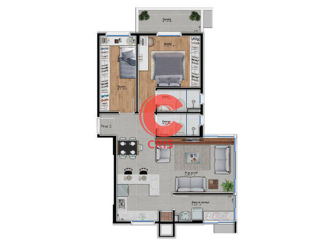 #1241 - Apartamento para Venda em Bento Gonçalves - RS