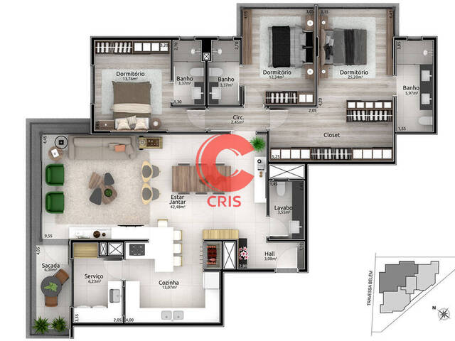 Apartamento para Venda em Bento Gonçalves - 3