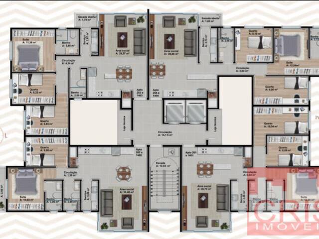 #1438 - Apartamento para Venda em Bento Gonçalves - RS - 2