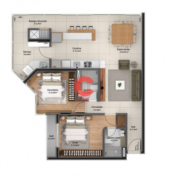 Apartamento, 2 quartos, 87 m² - Foto 19