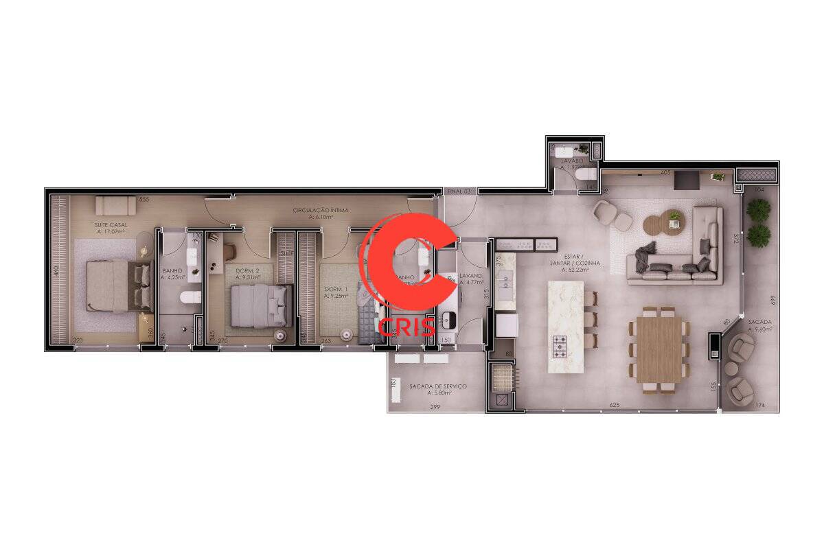 Apartamento, 2 quartos, 124 m² - Foto 5