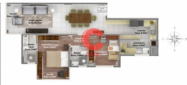Apartamento, 2 quartos, 117 m² - Foto 8