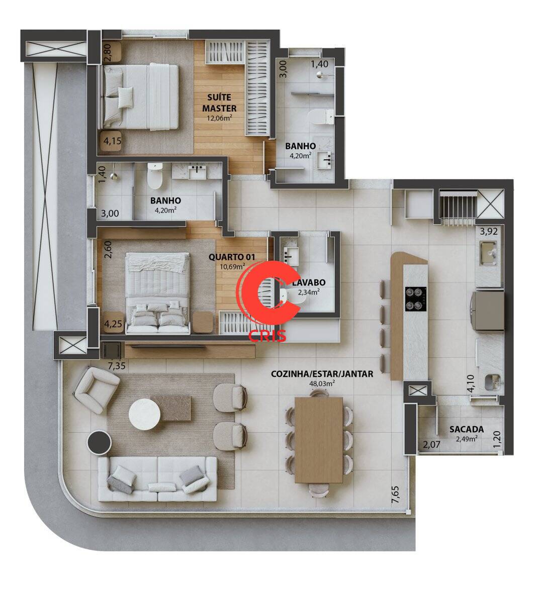 Apartamento, 2 quartos, 103 m² - Foto 10