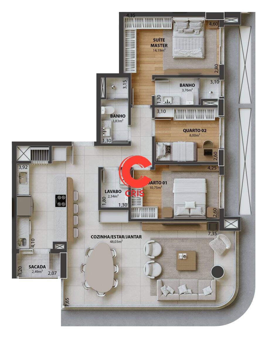 Apartamento, 2 quartos, 103 m² - Foto 18