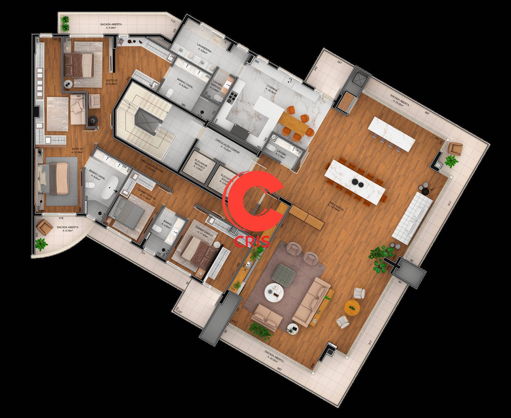 Apartamento, 3 quartos, 207 m² - Foto 39