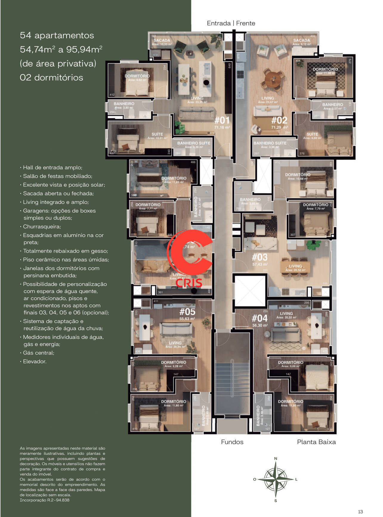 Apartamento, 2 quartos, 56 m² - Foto 2
