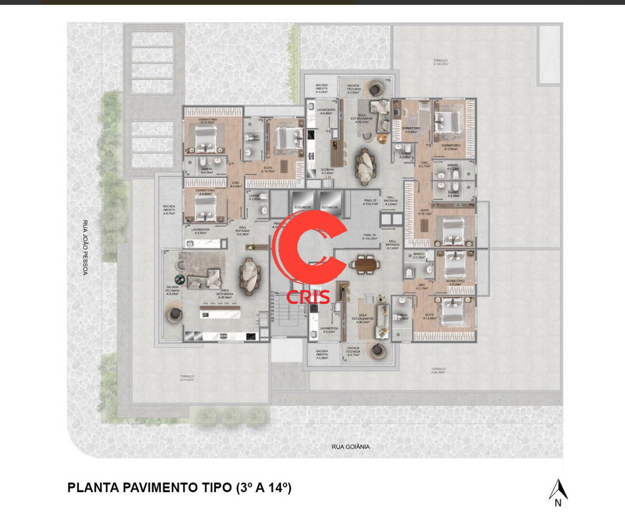 Apartamento, 3 quartos, 124 m² - Foto 2