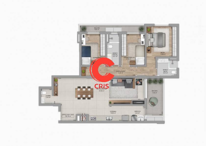 Apartamento, 2 quartos, 105 m² - Foto 16