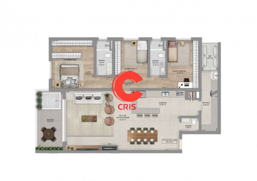 Apartamento, 2 quartos, 105 m² - Foto 9