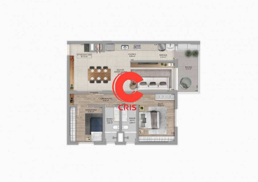 Apartamento, 2 quartos, 105 m² - Foto 6